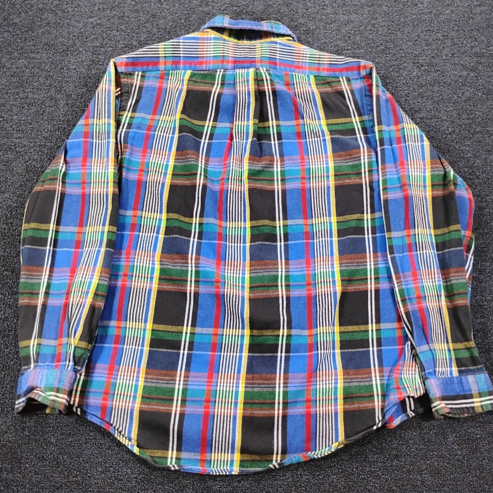 Ralph Lauren Mens Custom Fit Plaid Button Down Shirt Large Multi Color Preppy - Picture 3 of 9
